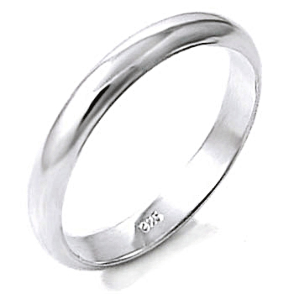 .925 Sterling Silver Wedding Band 4mm Sizes 4-12